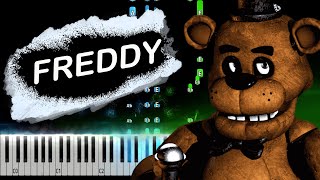 FREDDY  CG5 MatPat Black Gryph0n FNAF 10th Anniversary Piano Tutorial [upl. by Dleifniw382]