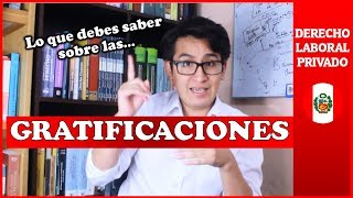 LAS GRATIFICACIONES  Derecho Laboral Privado PERÚ [upl. by Dabney534]