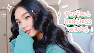 THE BEST OVERNIGHT HEATLESS WAVES 💫 HAIR TUTORIAL [upl. by Atlas]