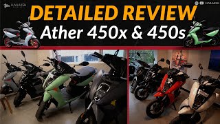 Ather 450x amp 450s Full Detail Review 2024 [upl. by Enhpad622]