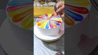 Rainbow Colour Cake Design 🌈  Cake Recipe shorts youtubeshorts virslshorts [upl. by Ennahs791]