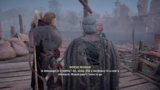 How to get necklace hidden in cows stomach  Lunden  Side Mission  Assassins Creed Valhalla [upl. by Niknar96]