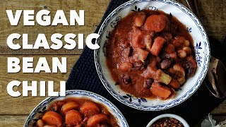 Vegan Classic Bean Chili  GoVeganNotBroke [upl. by Marguerie]