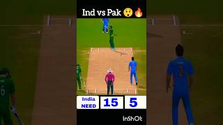 IND 🇮🇳 VS PAK 🇵🇰 ArshDeep Singh 🔥last over thriller😉cricketrc24trendingshortsshortsrcswiperc20 [upl. by Kerby]