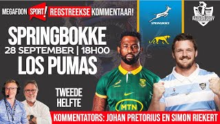 SPRINGBOKKE VS PUMAS  TWEEDE HELFTE  RADIORUGBY [upl. by Eiroc]