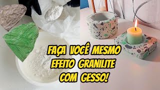 EFEITO GRANILITE EM PEÇAS DE GESSO Faça e venda muito [upl. by Itsyrc287]