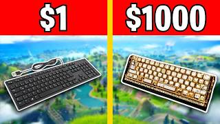 USING 1 KEYBOARD VS 100 KEYBOARD ON FORTNITE [upl. by Renfred339]