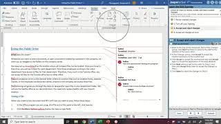 JasperActive Word 2019 Lesson 8 Accepting and Rejecting Tracked Changes [upl. by Ferri]