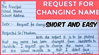 Application for changing name in school records applicationforschool letterfornamechangeinschool [upl. by Tarah751]