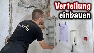 Verteilung in Wohnung Unterputz einbauen [upl. by Eiluj]