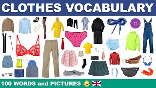 English Vocabulary  100 CLOTHING ITEMS [upl. by Whit756]