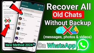 How To Recover Deleted Messages On WhatsApp Without Backup  How To Recover WhatsApp Chats In 2024 [upl. by Nnod]