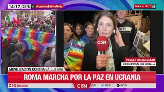 ROMA marcha por la PAZ en UCRANIA [upl. by Swen]