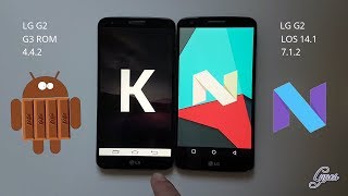 Android Nougat VS KitKat  Speed Test 2018  Which is Faster [upl. by Akkimat903]