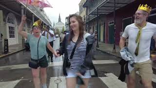 Second Line Parade in the rain ☔️  NEW ORLEANS [upl. by Kcir]