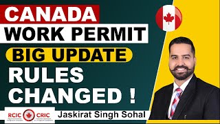 CANADA WORK PERMIT Without IELTS  BIG Announcement  Work Permit Rules Changes [upl. by Taima854]