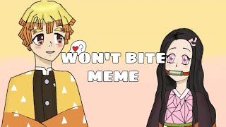 Wont Bite Animation Meme Demon slayer [upl. by Korfonta894]