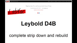 Leybold D4B vacuum pump complete strip down and rebuild [upl. by Isla]