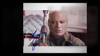 Christopher Judge signing autographs for TheAutographBankcom  Autograph preview [upl. by Aicened167]