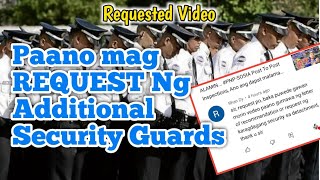 How to Request Additional Security Guards RequestedVideo ll 59 JO Sinag [upl. by Thorpe755]