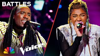 Jamar Langley vs Mariah Kalia on John Mayers quotGravityquot  The Voice Battles  NBC [upl. by Yroc]