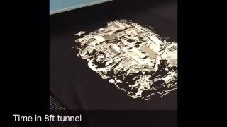 Dry Water Based Screen Printed inks with a conveyor dryer Turbo jetstar Textile hot air dryer [upl. by Ahsitam646]