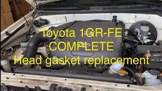 2006 Toyota Tundra 1GRFE 40 COMPLETE HEAD GASKET REPLACEMENT STEP BY STEP 2093051672 [upl. by Calabrese713]