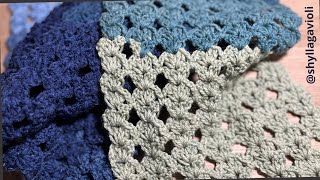 Sciarpa alluncinetto Alice facile passo a passo tutorial schema crochet scarf how to diy  007 [upl. by Ahsata229]