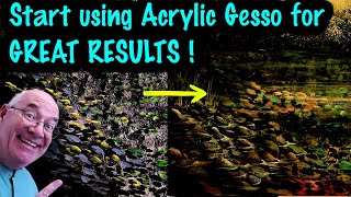 How to use Acrylic Gesso  an EASY way to Improve your paintings [upl. by Glynis]