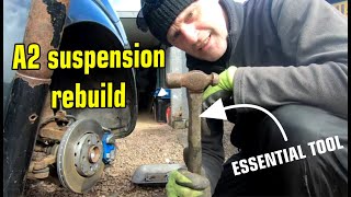 Audi A2 front suspension rebuild  Part 1 [upl. by Trixie]