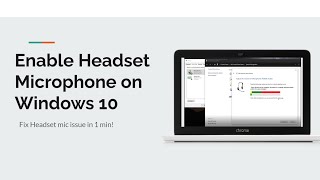 How to Enable Headset Microphone on Windows 10 [upl. by Adrea]