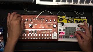 KORG volca sampler  BEHRINGER TD3 minimal Acid House Jam （No Talking） [upl. by Urd]