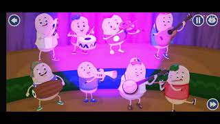 One Potato Two Potato Three Potato kids rhymes with funny light animation effects [upl. by Vinn226]