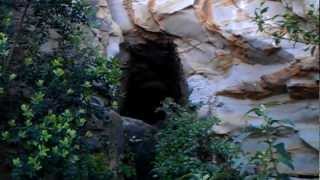 Tunnel opening on Newcastle Beach NSW Australia cliff  29 Oct 2012 [upl. by Wakefield]