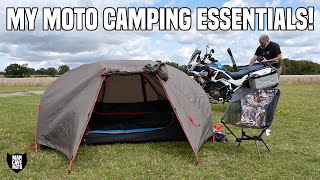 My Essential Moto Camping Kit  Packing light with Lone Rider Zenbivy Jetboil and more [upl. by Doretta225]