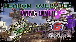 Earth Defense Force 6 WING DIVER Level 90 WEAPONS OVERVIEW [upl. by Amitak495]