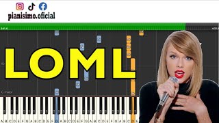 Loml Taylor Swift Tutorial De Piano [upl. by Rekyr538]