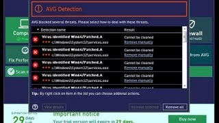 How to remove AVG Virus identified Win64PatchedA and servicesexe virus [upl. by Ellatsyrc]