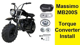 Torque Converter Install on a Massimo MB200S Minibike [upl. by Meda]