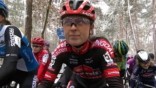 Cyclocross Lille Women Elite 108050fps 07 Feb 2021 [upl. by Atnoed258]