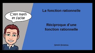 Réciproque dune fonction rationnelle [upl. by Dobbins]