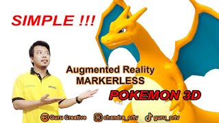 Cara Simple Membuat AR Markerless Pokemon 3D dengan EASY AR  UNITY 3D Ver 2021  PART 1 [upl. by Hamlin]