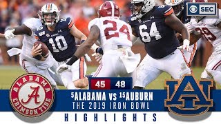 5 Alabama vs 15 Auburn Highlights Bama suffers HUGE loss in a wild 2019 Iron Bowl  CBS Sports [upl. by Walcoff563]