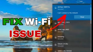 Cant Connect To This Network  How to Fix Cant connect to this network problem computer [upl. by Ariamo128]