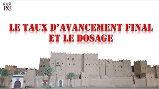 Taux davancement final et le dosage [upl. by Bergman27]