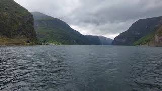 Ferry from Flåm to Gudvangen  Norway in a Nutshell Fjord Cruise [upl. by Fahland]