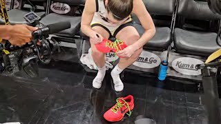 Caitlin Clark Gives Girl Her Kobe Bryant Games Shoes caitlinclark [upl. by Irisa]