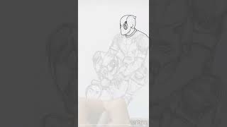 Rough sketch to digital art roughsketch digitalart artist deadpool marvel [upl. by Eisenberg129]