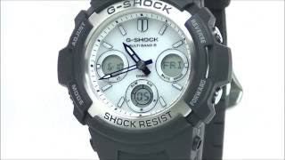 Casio GShock Herren Uhr AWGM100S7AER Funk Solar schwarz weiß [upl. by Aniela]