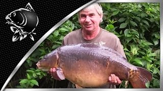 KEVIN NASH CARP ANGLER CATCHING 48lb 4oz MIRROR CARP ON SCOPE 9FT PROTOTYPE ROD [upl. by Margret387]